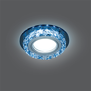 Светильник светодиодный Backlight BL042 GU5.3 4100К круглый черн./кристалл/хром Gauss BL042