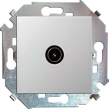 Механизм розетки TV СП Simon15 одиночная бел. Simon 1591475-030