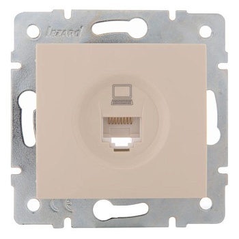 Механизм розетки компьютерной 1-м СП Karina RJ45 крем. LEZARD 707-0388-139