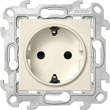 Механизм розетки 1-м СП Simon24 16А IP20 2P+E Schuko защ. шторки сл. кость Simon 2450432-031