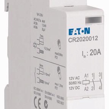 Контактор модульный CR2020012 20А 12В AC/DC 2НЗ EATON 135175