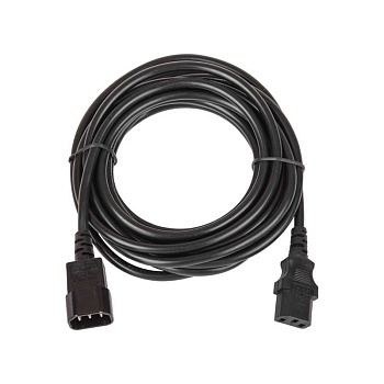 Кабель питания разъем C14 IEC 60320/разъем C13 IEC 60320 3х1кв.мм 250В 10А 3м черн. TLK TLK-PCM10-030