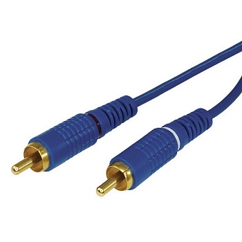 Шнур 2x2 RCA 3м син. gold Rexant 17-0105-1