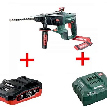 Перфоратор аккумуляторный KHA 18 LTX 1х3.5Ач LiHD+ЗУ ASC55 Metabo T03320