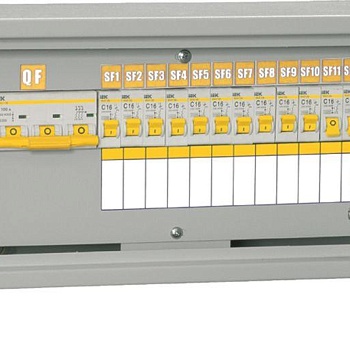 Щит ОЩВ-12/ОБЩ-3-100-12-0 (ВВ100А 12х16А) IP31 IEK MSM10-3N-100-12-31