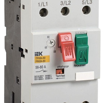 Пускатель ПРК64-63 In=64A Ir=40-63A Ue 660В IEK DMS22-63