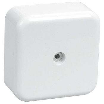 Коробка распаячная ОП 50х50х20 IP20 КМ41206-01 (4 клем. 3кв.мм) бел. IEK UKO10-050-050-020-K01