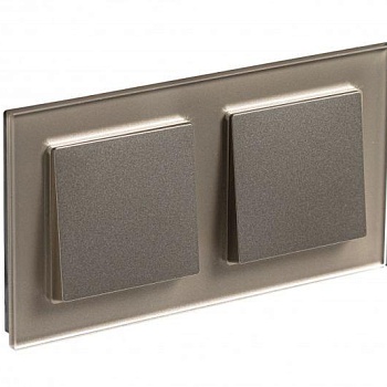 Рамка 2-м AtlasDesign Nature стекло шампань SchE ATN320502