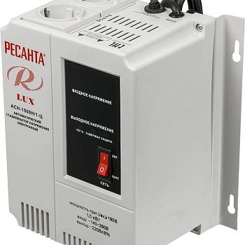 Стабилизатор напряжения АСН-1500Н/1-Ц 1ф 1.5кВт настен. IP20 Lux Ресанта 63/6/20