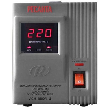Стабилизатор напряжения АСН-1500/1-Ц 1ф 1.5кВт IP20 релейный Ресанта 63/6/3