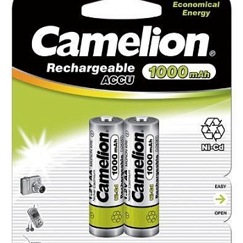 Аккумулятор AA/R6 NI-CD 1000мА.ч BP-2 (блист.2шт) Camelion 6181