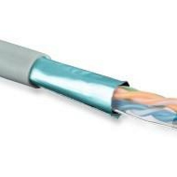 Кабель витая пара F/UTP кат.5e 4х2х24AWG solid PVC FUTP4-C5E-S24-IN-PVC-GY-305 сер. 305м (м) Hyperline 42052