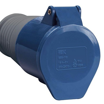 Розетка кабельная 16А 220В 2P+PЕ ССИ-213 IP44 IEK PSR21-016-3