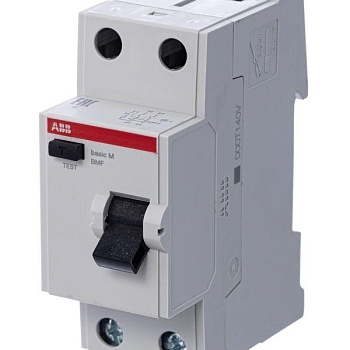 Выключатель диф. тока 2п 63А 30мА тип AC Basic M BMF41263 ABB 2CSF602041R1630