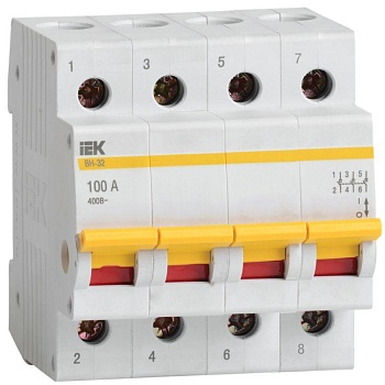 Выключатель нагрузки ВН-32 100А/4П IEK MNV10-4-100