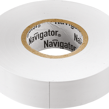 Изолента ПВХ 19мм (рул.20м) бел. NIT-A19-20/WH Navigator 71109