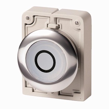 Кнопка плоская 30мм с подсветкой с фиксацией M30C-FDRL-W-X0 EATON 182934