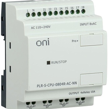 Реле логическое PLR-S. CPU0804(R) 220В AC без экрана ONI PLR-S-CPU-0804R-AC-NN