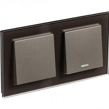 Рамка 2-м AtlasDesign Nature стекло мокко SchE ATN320602