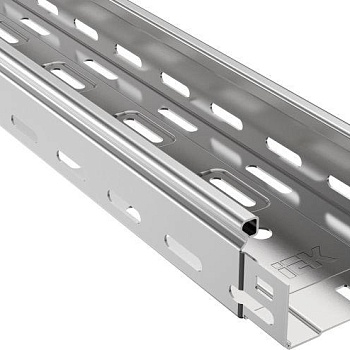Лоток листовой перфорированный 100х50 L3000 сталь 0.7мм IEK CLP10-050-100-3