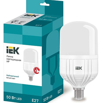 Лампа светодиодная HP 50Вт 4000К нейтр. бел. E27 230В IEK LLE-HP-50-230-40-E27