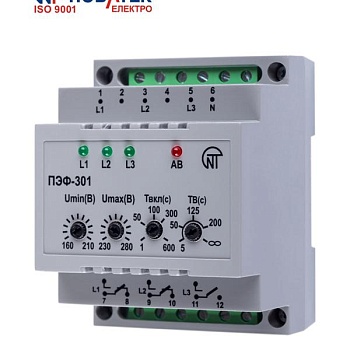 Переключатель фаз электронный ПЭФ-301 НовАтек-Электро 3425601301