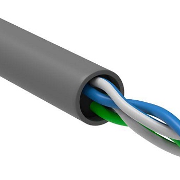 Кабель витая пара U/UTP кат.5e 2х2х24AWG solid CCA PVC GENERICA сер. 305м (м) ITK BC1-C5E02-111-305-G