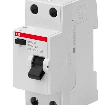 Выключатель диф. тока 2п 25А 30мА тип AC Basic M BMF41225 ABB 2CSF602041R1250