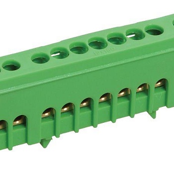 Шина PE "земля" в корп. изол. на DIN-рейку ШНИ-6х9-12-К-З IEK YNN10-69-12KD-K06