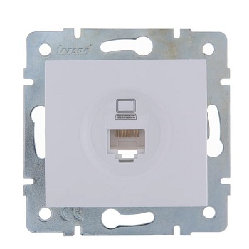 Механизм розетки компьютерной 1-м СП Karina RJ45 бел. LEZARD 707-0288-139