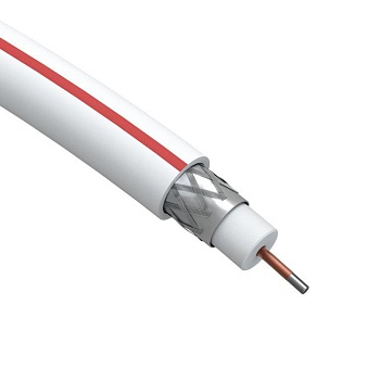 Кабель коаксиальный SAT 50 M.CCS/(оплетка Al 75%) PVC 75Ом бел. 100м SIMPLE (м) Эра Б0044607