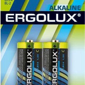 Элемент питания алкалиновый LR14 BL-2 LR14 BL-2 1.5В Alkaline (блист.2шт) Ergolux 11751