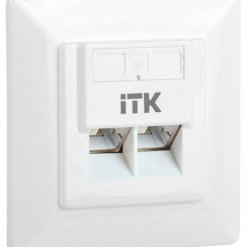 Розетка компьютерная 2-м СП RJ45 кат.6 FTP ITK CS2-1C06F-2-1