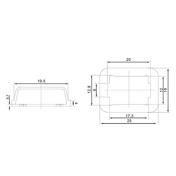 Колпачок влагозащитный для клавишных выключателей RWB-205 RWB-206 RWB-207 Rexant 36-2520