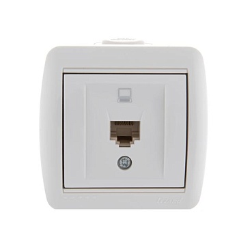 Розетка компьютерная 1-м ОП Nata RJ45 бел. LEZARD 710-0200-139
