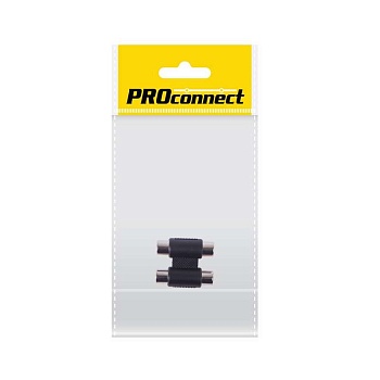 Переходник 2 гнездо RCA - 2 гнездо RCA "бинокль" (инд. упак.) PROCONNECT 14-0433-7