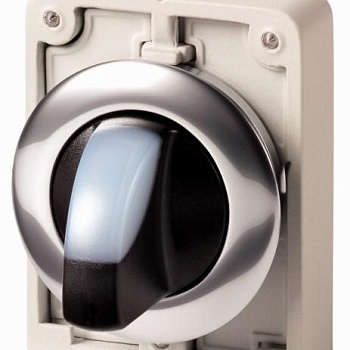 Переключатель плоский 30мм с подсветкой 3 поз. M30C-FWLK3-W бел. EATON 187118