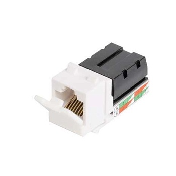 Модуль-вставка Keystone кат.5e (класс D) 100МГц RJ45/8P8C 110/KRONE T568A/B неэкран. бел. NIKOMAX NMC-KJUD2-WT