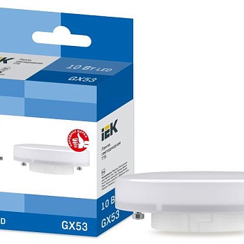 Лампа светодиодная T75 таблетка 10Вт 230В 6500К GX53 IEK LLE-T80-10-230-65-GX53