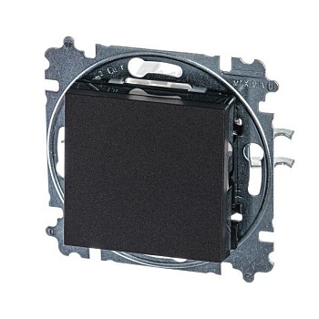Выключатель 1-кл. СП Levit IP20 антрацит/дым. черн. ABB 2CHH590145A6063