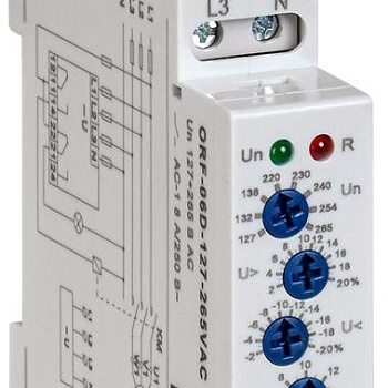 Реле фаз ORF-06D 3ф 2 конт. 127-265В AC с контр. нейтр. ONI ORF-06D-127-265VAC