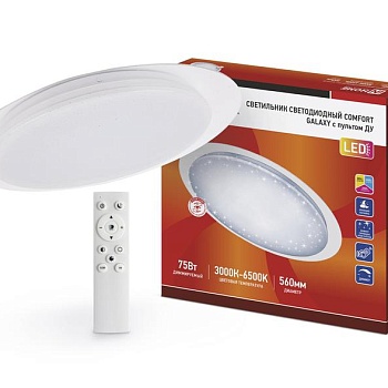 Светильник светодиодный COMFORT GALAXY 75Вт 230В 3000-6500К 6000лм 560х55мм с пультом ДУ IN HOME 4690612034812