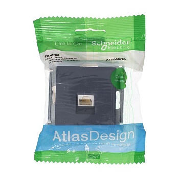 Механизм розетки компьютерной AtlasDesign RJ45 кат.5E грифель SchE ATN000783