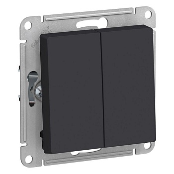 Механизм переключателя проходного 2-кл. СП AtlasDesign 10А IP20 (сх. 6/2) 10AX карбон SchE ATN001065