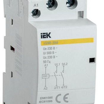 Контактор модульный КМ40-20М AC IEK MKK11-40-20