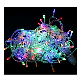 Гирлянда светодиодная "Нить" 200 LED мульти 20м уличная 8 режимов элементы питания 3хAA SHLights 4690601045447