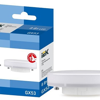Лампа светодиодная T75 таблетка 8Вт 230В 6500К GX53 IEK LLE-T80-8-230-65-GX53