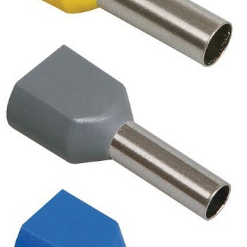 Наконечник-гильза изол. НГИ2 6.0-14 черн. (уп.100шт) IEK UTE10-D6-0-100