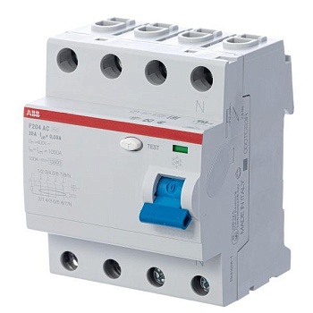 Выключатель дифференциального тока (УЗО) 4п 63А 30мА тип AC F204 ABB 2CSF204001R1630