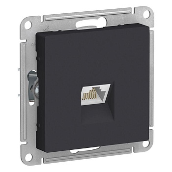 Механизм розетки компьютерной AtlasDesign RJ45 кат.5E карбон SchE ATN001083